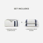 Amarena Snug Striped Comforter Bundle