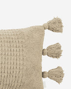 Braided Pom Pom Lumbar Pillow