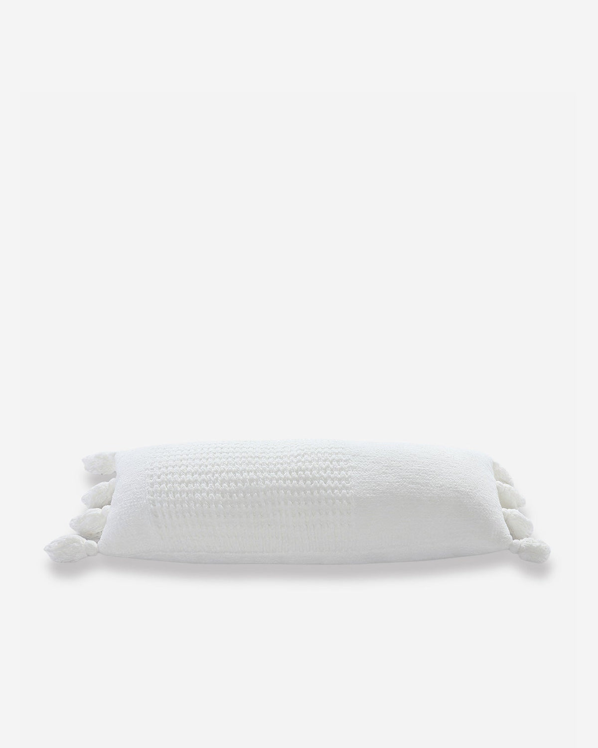 Braided Pom Pom Lumbar Pillow